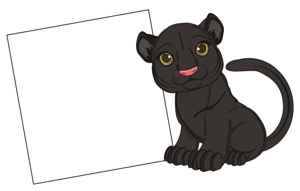 Милая черная пантера — стоковое фото