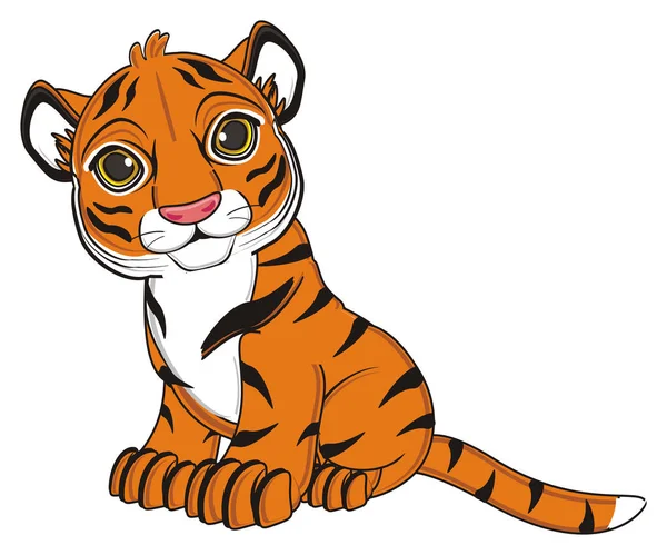 Schattige oranje tiger — Stockfoto