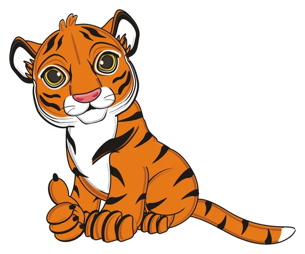 Schattige oranje tiger — Stockfoto