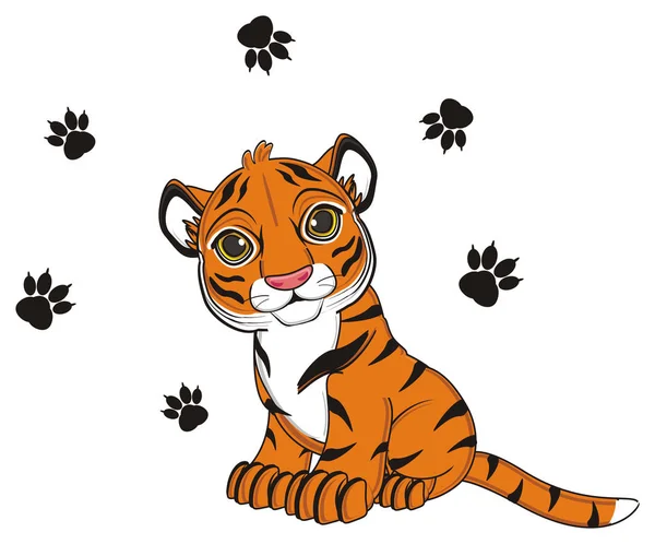 Schattige oranje tiger — Stockfoto