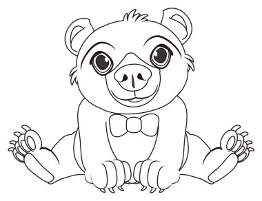 ayı küçük yay ile boyama