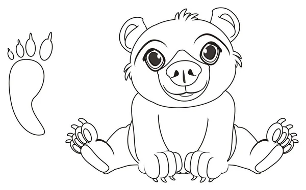 Coloring cute bear — Stock Photo, Image