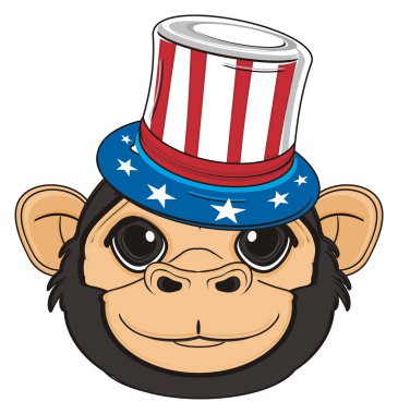 sevimli siyah maymun