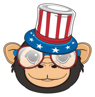 sevimli siyah maymun