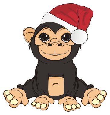 sevimli siyah maymun