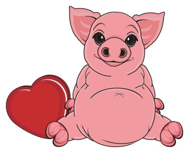 sevimli pembe domuz 