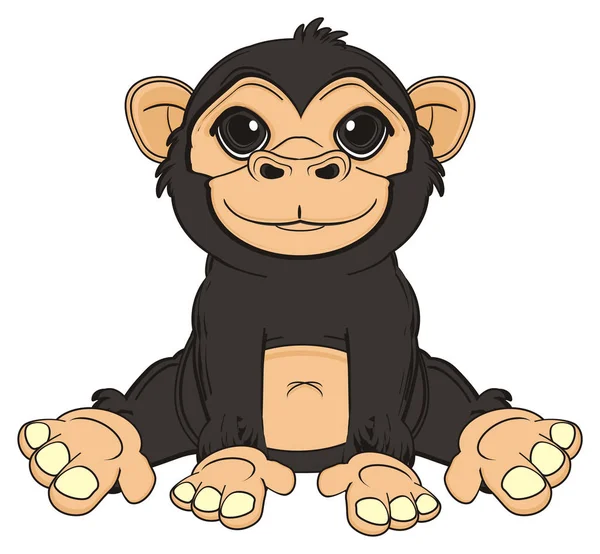 Carino scimmia nera — Foto Stock