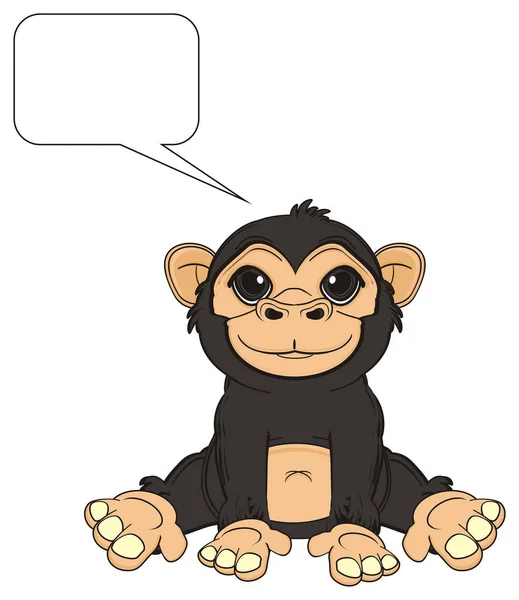 可爱的黑猴子 — 图库照片