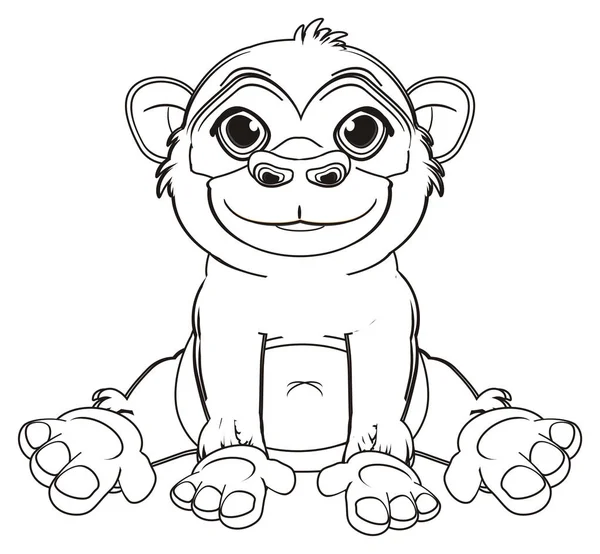 Coloring cute monkey — Stock Photo, Image