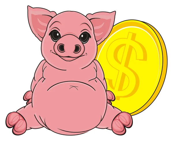 かわいいピンクの豚 — ストック写真