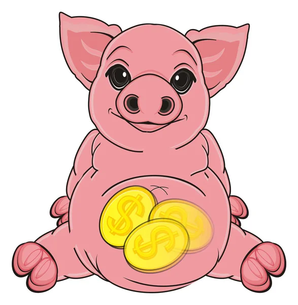 Cute pink pig — Stock Photo, Image