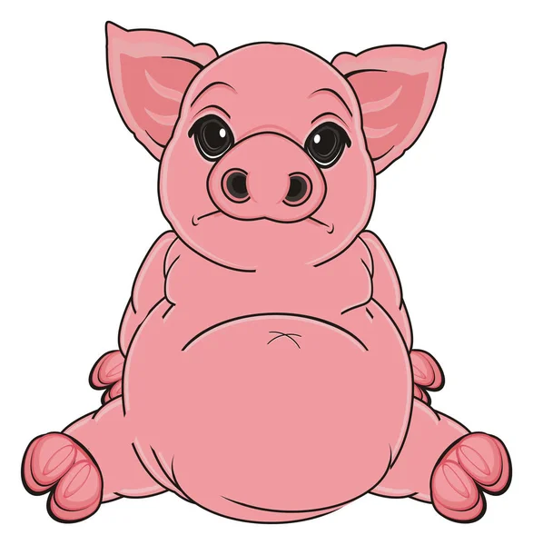 Porc roz drăguț — Fotografie, imagine de stoc
