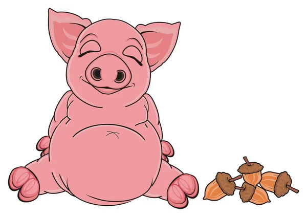 Cute pink pig — Stock Photo, Image