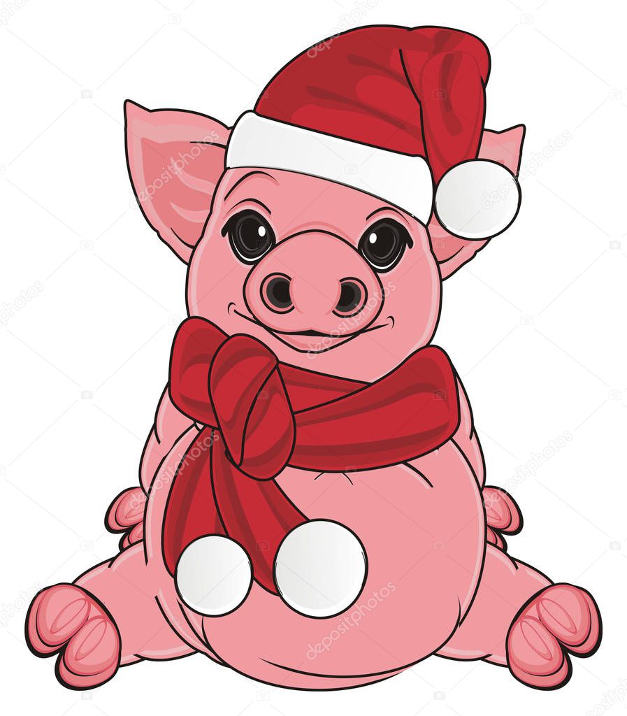 cute pink pig 