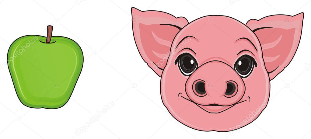 cute pink pig 