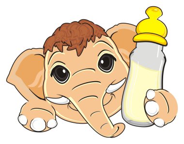 sevimli küçük mamut