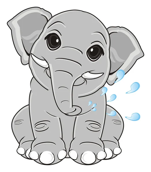 Elefante pequeño gris — Foto de Stock