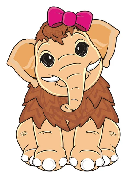 Niedliches kleines Mammut — Stockfoto