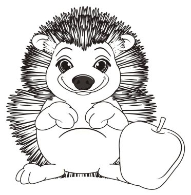 sevimli küçük kirpi boyama