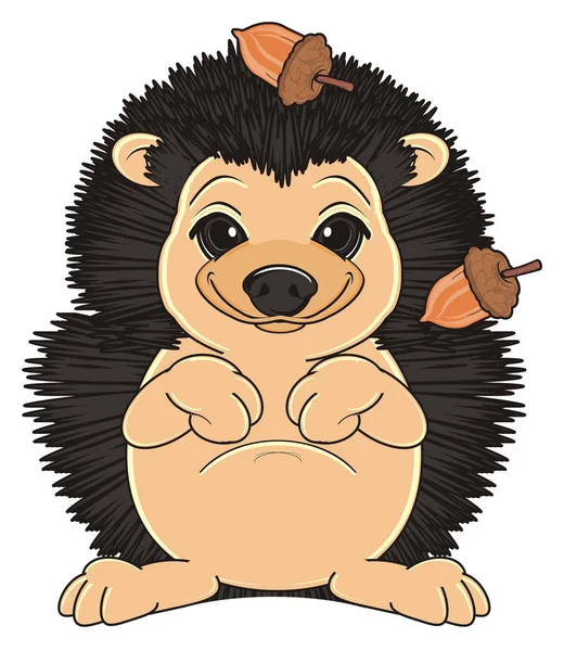 Hedgehog Cute Cartoon — Stock Vector © rubynurbaidi #87918856