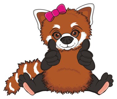 sevimli kırmızı panda