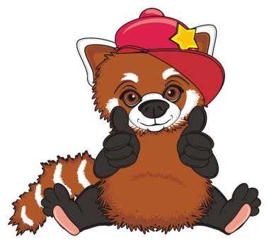 sevimli kırmızı panda