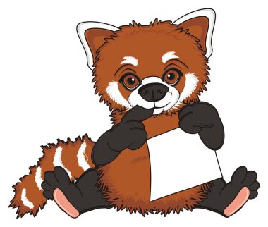 sevimli kırmızı panda