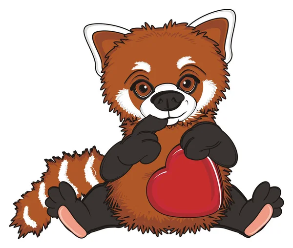 Χαριτωμένο κόκκινο panda — Φωτογραφία Αρχείου