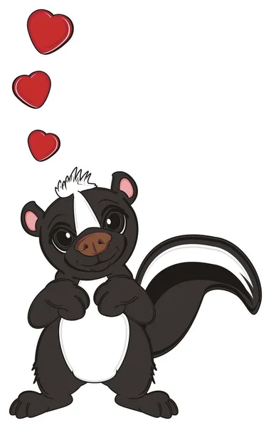 Маленький чорний skunk — стокове фото