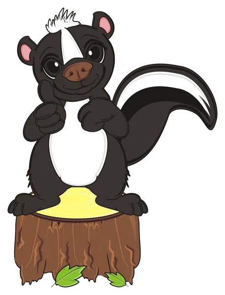 Little black skunk — Stock Photo, Image