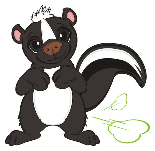 Little black skunk — Stock Photo, Image