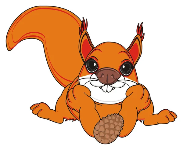 Cute orange squirrel — Zdjęcie stockowe