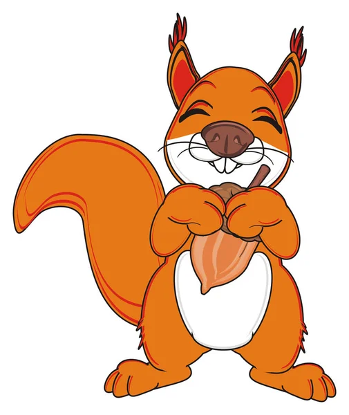 Niedliches orangefarbenes Eichhörnchen — Stockfoto