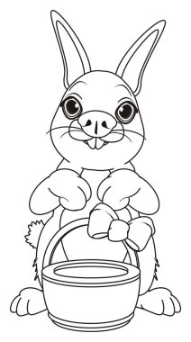 Haham ile sepet Paskalya boyama