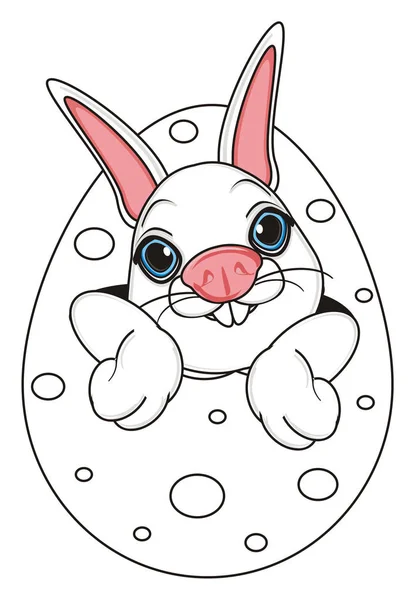 Twarz z królika na farbowanie jaj — Zdjęcie stockowe