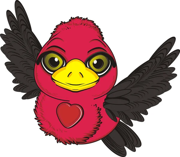 นกสีแดงน่ารัก — ภาพถ่ายสต็อก