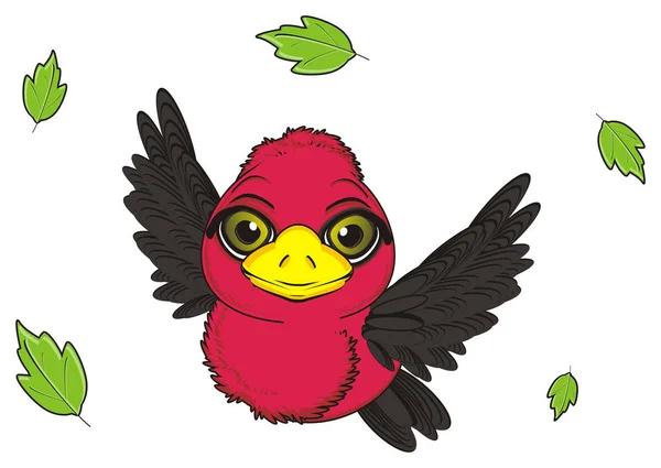 นกสีแดงน่ารัก — ภาพถ่ายสต็อก