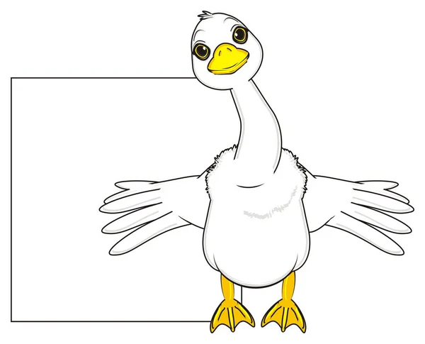 Cute white goose — Stock Photo, Image