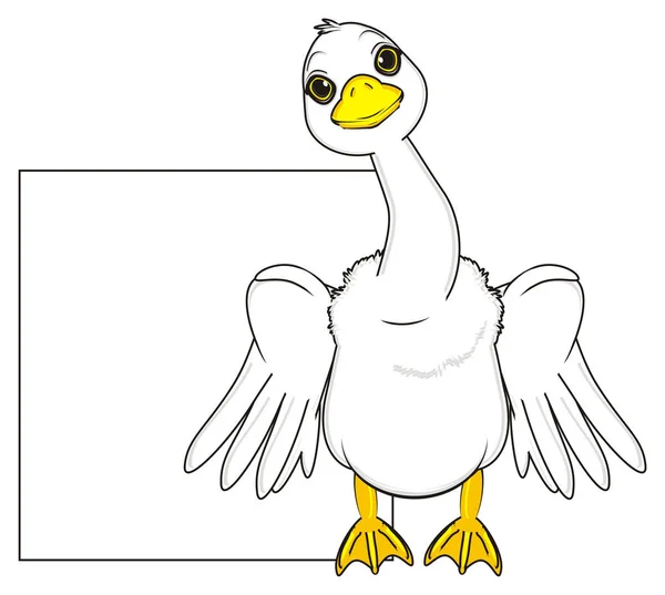 Cute white goose — Stock Photo, Image
