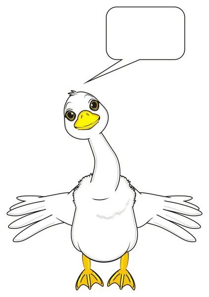 Cute white goose — Stock Photo, Image