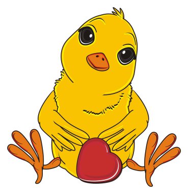 sevimli sarı civciv