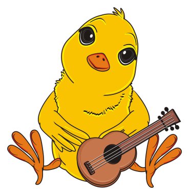 sevimli sarı civciv