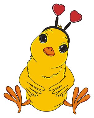 sevimli sarı civciv