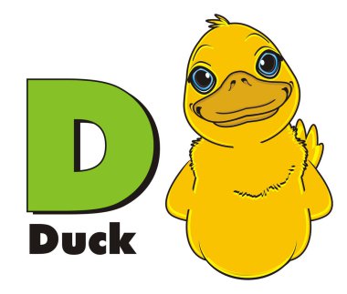 sevimli sarı ördek