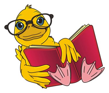 sevimli sarı ördek