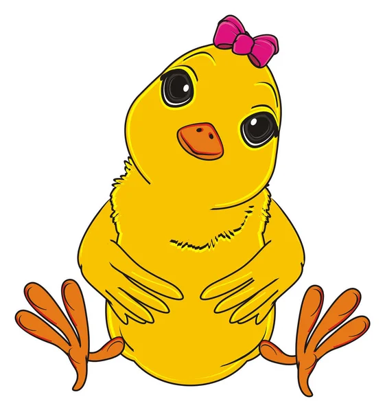 Cute yellow chick — Stock Photo, Image