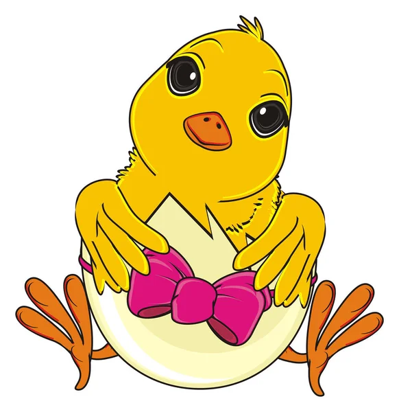 Cute yellow chick — Stock Photo, Image