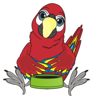 sevimli kırmızı papağan