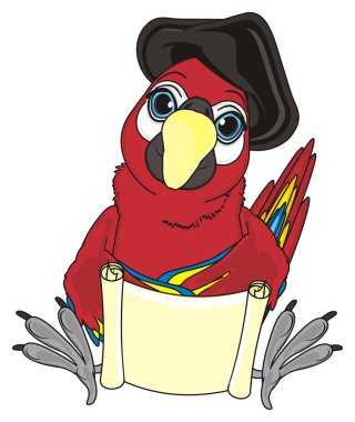 sevimli kırmızı papağan