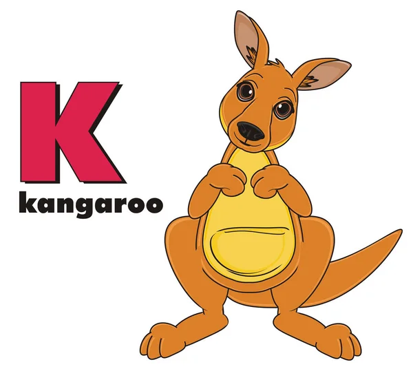 Niedliches beiges Känguru — Stockfoto